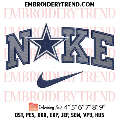 Dallas Cowboys x Nike Embroidery Design, NFL Dallas Cowboys Machine Embroidery Digitized Pes Files