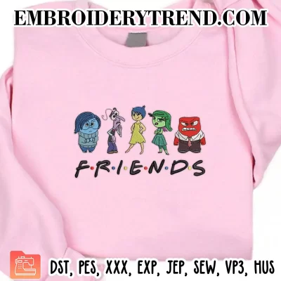 Friends Inside Out 2 Embroidery Design, Joy And Friends Machine Embroidery Digitized Pes Files