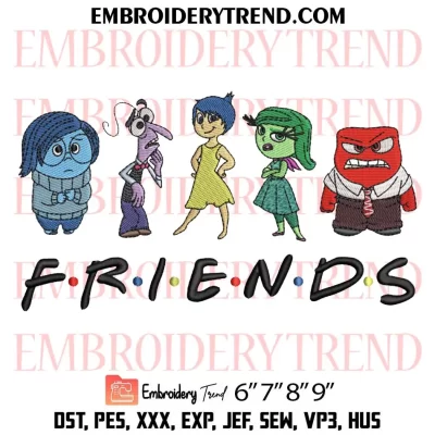 Friends Inside Out 2 Embroidery Design, Joy And Friends Machine Embroidery Digitized Pes Files