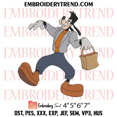 Goofy Disney Embroidery Design, Halloween Goofy Machine Embroidery Digitized Pes Files