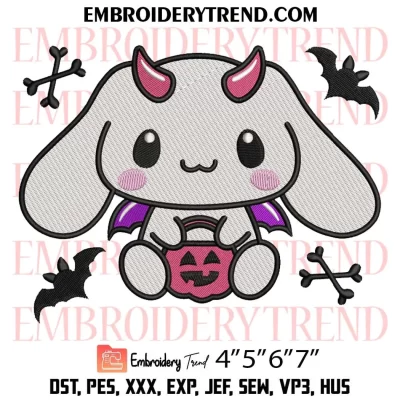 Spooky Witch Hello Kitty Embroidery Design – Halloween Sanrio Embroidery Digitizing File