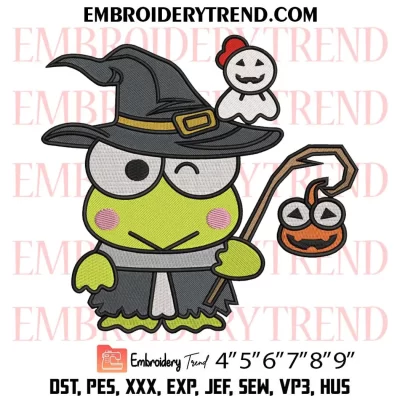 Keroppi Mummy Embroidery Design, Sanrio Halloween Machine Embroidery Digitized Pes Files