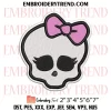 Monster High Birthday Girl Embroidery Design, Gifts for Girlfriend Machine Embroidery Digitized Pes Files