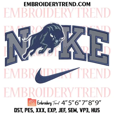 Nike Howard Bison Embroidery Design, NCAA Howard Bison Machine Embroidery Digitized Pes Files