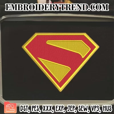 Superman 2025 Logo Embroidery Design, Movie Superman Machine Embroidery Digitized Pes Files