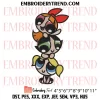 The PowerPuff Girls Christmas Embroidery Design, Cartoon Powerpuff Girls Machine Embroidery Digitized Pes Files