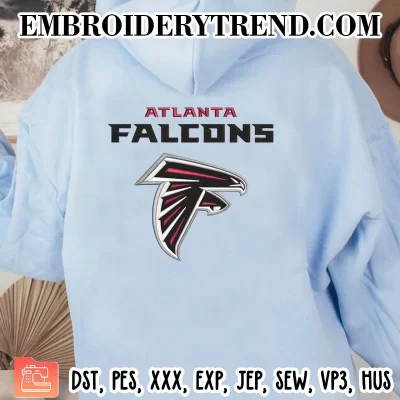 Atlanta Falcons Embroidery Design, NFL Football Team Machine Embroidery Digitized Pes Files