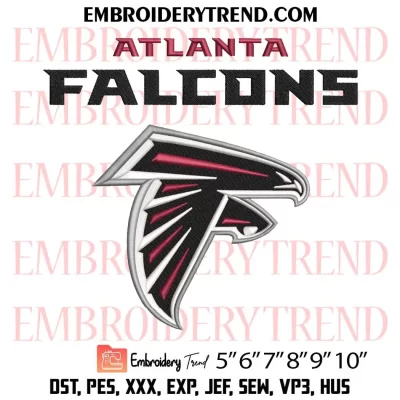 Love Atlanta Falcons Embroidery Design, NFL Football Machine Embroidery Digitized Pes Files