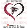 Love Atlanta Falcons Embroidery Design, NFL Football Machine Embroidery Digitized Pes Files