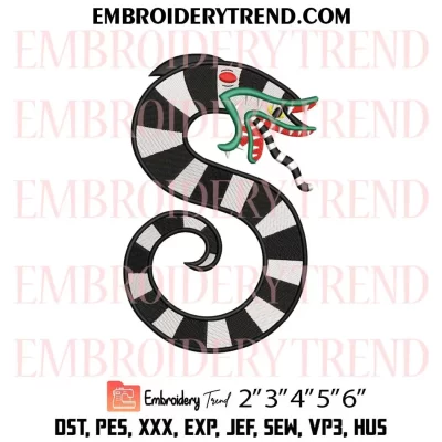 Beetlejuice Chibi Embroidery Design, Horror Movies Machine Embroidery Digitized Pes Files