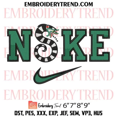 Beetlejuice Snake x Nike Embroidery Design, Best Halloween Gift Machine Embroidery Digitized Pes Files