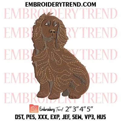 Boykin Spaniel Dog Embroidery Design, Dog Lover Machine Embroidery Digitized Pes Files