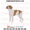 American Foxhound Dog Embroidery Design, Dog Lover Machine Embroidery Digitized Pes Files