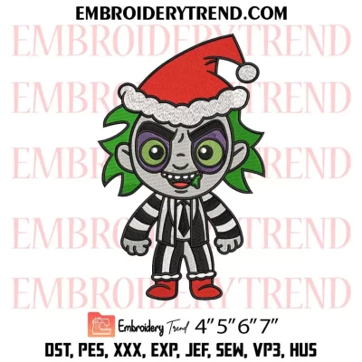 Chibi Jigsaw Christmas Embroidery Design, Horror Movie Machine Embroidery Digitized Pes Files