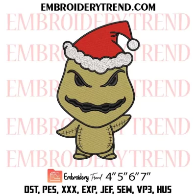 Chibi Oogie Boogie Christmas Embroidery Design, Horror Movie Machine Embroidery Digitized Pes Files