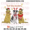 Funny Dogs Christmas ‘Tis The Season Embroidery Design, Cute Christmas Gift Machine Embroidery Digitized Pes Files