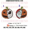 Couple I Am The Pumpkin King and Queen Embroidery Design, Nightmare Christmas Halloween Machine Embroidery Digitized Pes Files