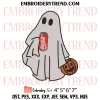 Diet Coke Ghost Embroidery Design, Halloween Machine Embroidery Digitized Pes Files