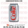 Diet Coke x Nike Embroidery Design, Soft Drink Machine Embroidery Digitized Pes Files