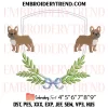 Shorthaired Pointer Dog Frame Embroidery Design, Monogram Crest Frame Machine Embroidery Digitized Pes Files