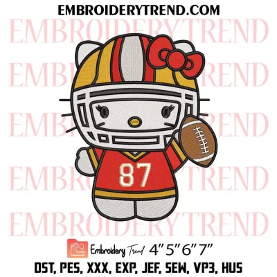 Hello ⁪Kitty Taylor Swift Embroidery Design, Gift Taylor Swift Fans Machine Embroidery Digitized Pes Files