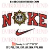 Jinbe Logo x Nike Embroidery Design, One Piece Anime Machine Embroidery Digitized Pes Files