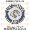 Los Angeles Rams Football Embroidery Design, NFL Team Machine Embroidery Digitized Pes Files