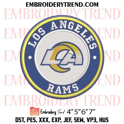 Love Los Angeles Rams Embroidery Design, NFL Football Machine Embroidery Digitized Pes Files