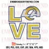 Los Angeles Rams Heart Embroidery Design, Football Logo Machine Embroidery Digitized Pes Files