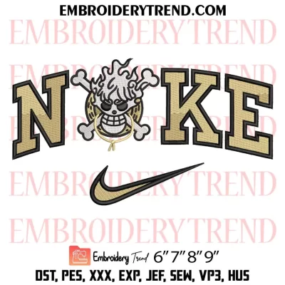 Eustass Kid Logo x Nike Embroidery Design, One Piece Anime Machine Embroidery Digitized Pes Files