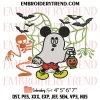 Nightmare On Main Streets Embroidery Design, Halloween Mickey Spooky Season Machine Embroidery Digitized Pes Files