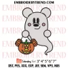 Snoopy Pumpkin Fall Halloween Embroidery Design, Snoopy and Wood Cartoon Machine Embroidery Digitized Pes Files