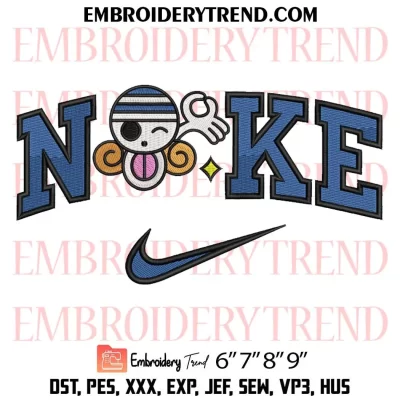 Edward Newgate Logo x Nike Embroidery Design, One Piece Anime Machine Embroidery Digitized Pes Files