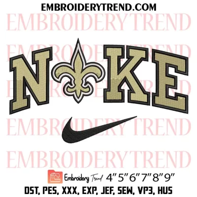 New Orleans Saints Logo Embroidery Design File – NFL Logo – American Football Embroidery Machine