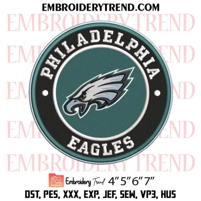 Love My Philadelphia Eagles Embroidery Design, Football Team NFL Machine Embroidery Digitized Pes Files