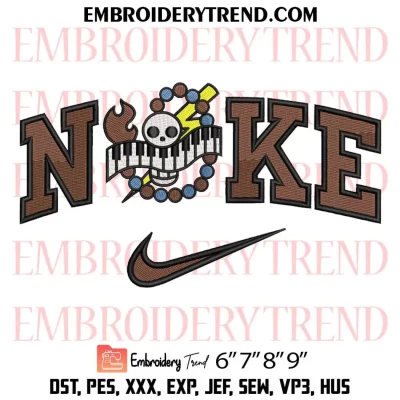 Nami Pirates Logo x Nike Embroidery Design, One Piece Anime Machine Embroidery Digitized Pes Files