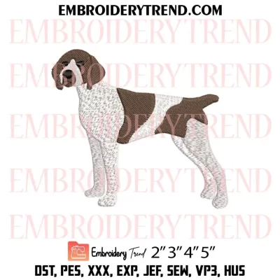 Shorthaired Pointer Dog Embroidery Design, Dog Lover Machine Embroidery Digitized Pes Files