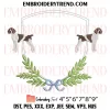 German Shepherd Dog Frame Embroidery Design, Monogram Crest Frame Machine Embroidery Digitized Pes Files