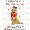 ‘Tis the Season Christmas Pitbull Reindeer Dog Embroidery Design, Cute Christmas Gift Pets Machine Embroidery Digitized Pes Files