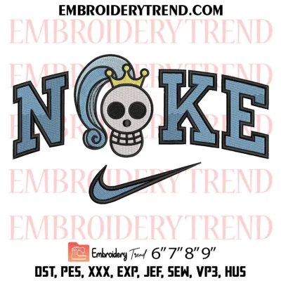 Chopper Pirates Logo x Nike Embroidery Design, One Piece Anime Machine Embroidery Digitized Pes Files