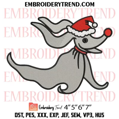 Zero Christmas Embroidery Design, The Nightmare Before Christmas Machine Embroidery Digitized Pes Files