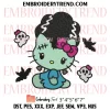 Hello Kitty Coraline Embroidery Design, Sanrio Halloween Machine Embroidery Digitized Pes Files