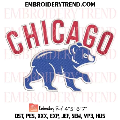 Nike Chicago Cubs Alternate Embroidery Design, Chicago Cubs Logo Machine Embroidery Digitized Pes Files