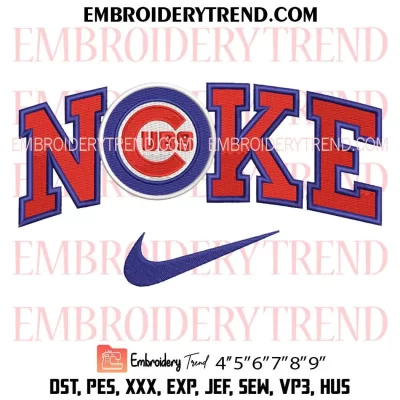 Chicago Cubs Heart Embroidery Design, Baseball Logo Machine Embroidery Digitized Pes Files