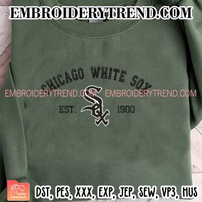 Chicago White Sox Est 1900 Embroidery Design, MLB Baseball Machine Embroidery Digitized Pes Files