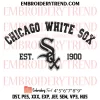 Love Chicago White Sox Embroidery Design, Baseball Fan Machine Embroidery Digitized Pes Files