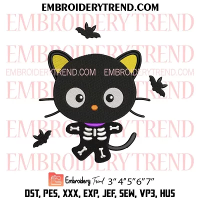 Kuromi Halloween Funny Embroidery Design, Sanrio Halloween Machine Embroidery Digitized Pes Files