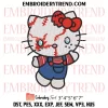 Hello Kitty Coquette Cherry Embroidery Design, Pink Bow Kitty Breast Cancer Machine Embroidery Digitized Pes Files