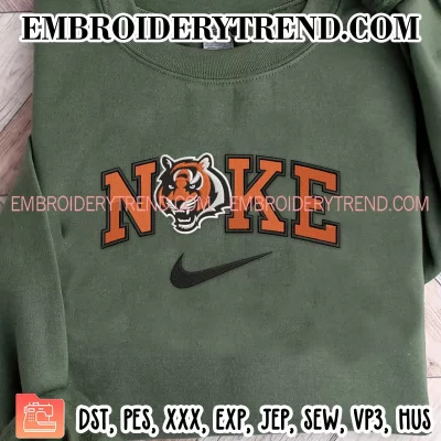 Cincinnati Bengals x Nike Embroidery Design, NFL Logo Machine Embroidery Digitized Pes Files