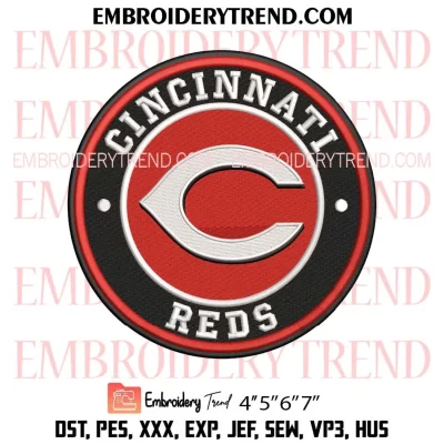 Love Cincinnati Reds Embroidery Design, Baseball Fan Machine Embroidery Digitized Pes Files